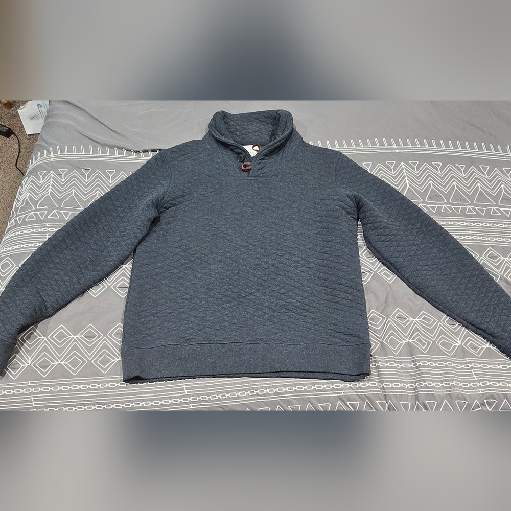 Billy Reid Shawl Collar Pullover Sweater In Blue Size Small